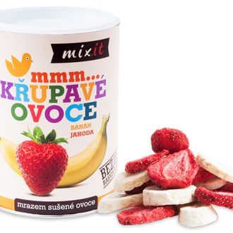 Banán jahoda chrumkavé ovocie 80g Mixit