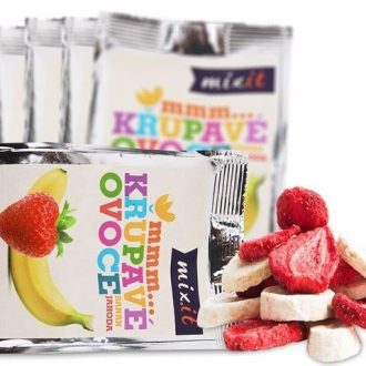 Chrumkavé ovocie do vačku Banán- jahoda 23g Mixit