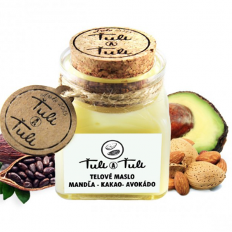 Prírodné telové maslo mandľa - kakao - avokádo 100ml Ťuli a ťuli